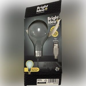 USB Powered Lamp Bulb Light Bright Idea Mustard Electro Joe Glow in the Dark